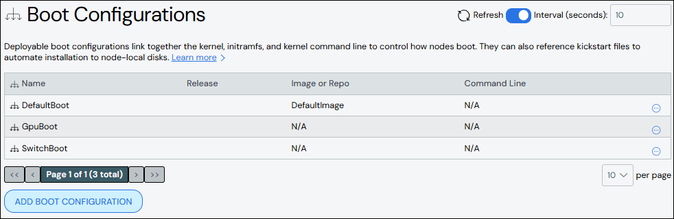 Boot Config Page