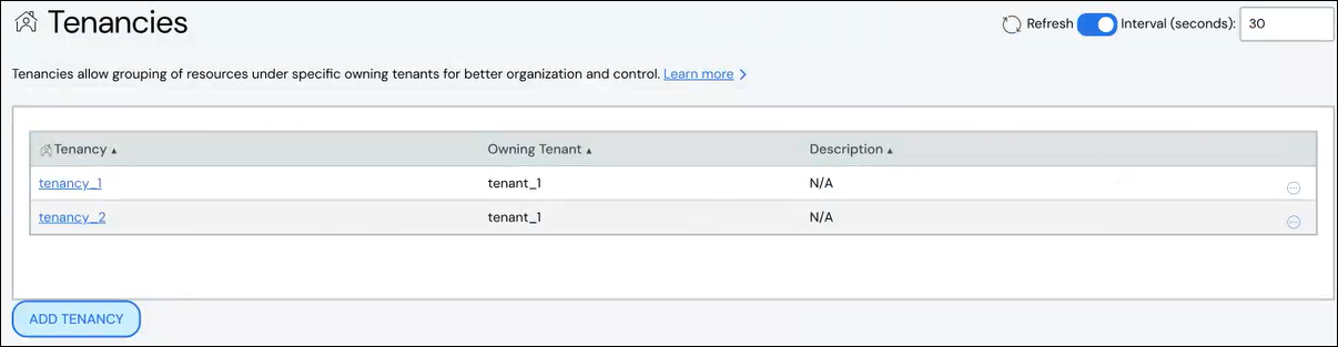 Tenancies Page