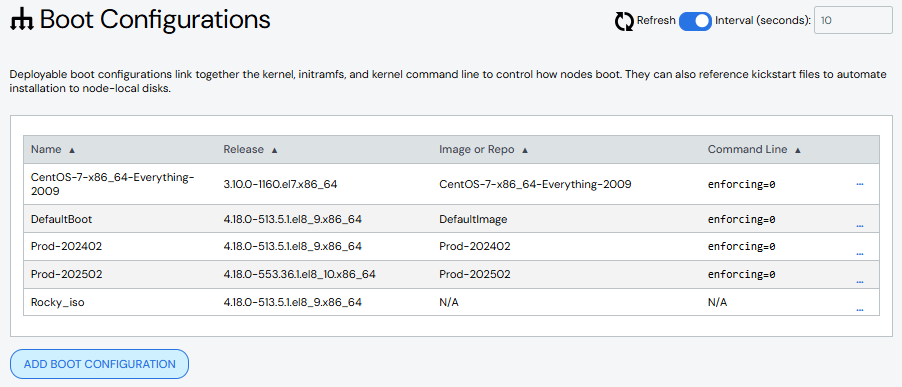 Boot Config Page