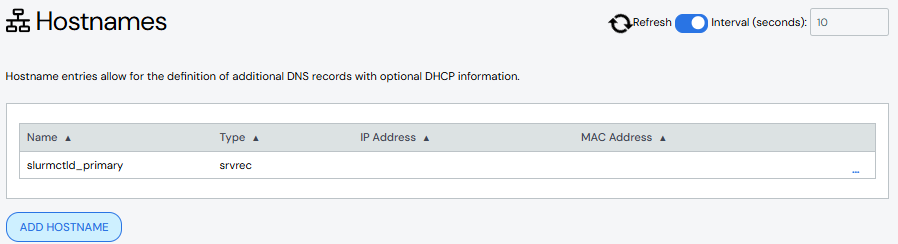 Hostname Page